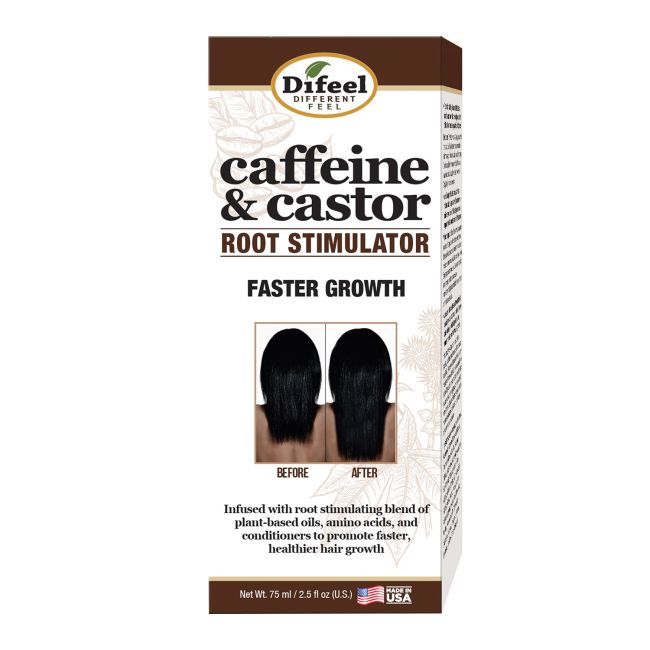 DIFEEL CAFFEINE & CASTOR plaukų šaknų stimuliatorius, 75 ml