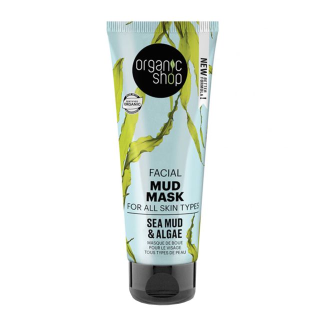 ORGANIC SHOP SEA MUD & ALGAE veido molio kaukė, 75 ml