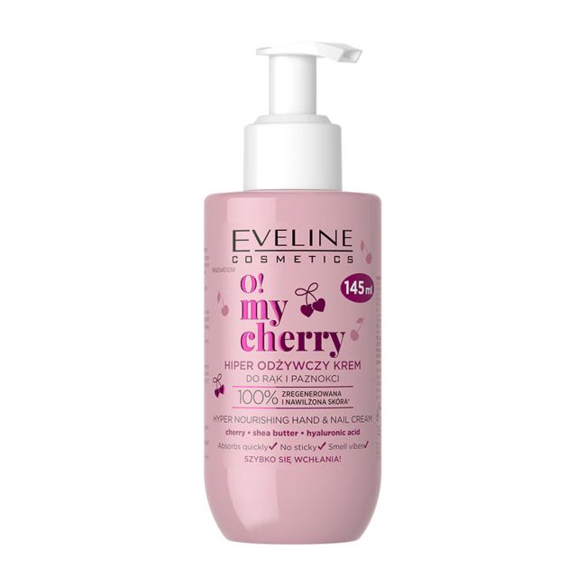 EVELINE BE MY CHERRY HYPER NOURISHING rankų ir nagų kremas, 145 ml
