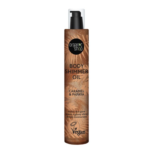 ORGANIC SHOP CARAMEL & PAPAYA SHIMMER kūno aliejus, 100 ml