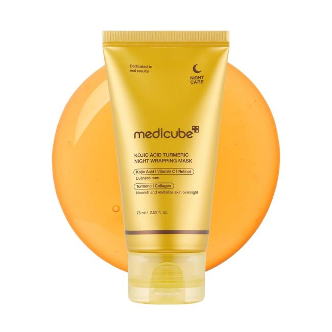 MEDICUBE KOJIC TURMERIC WRAPPING naktinė veido kaukė, 75 ml