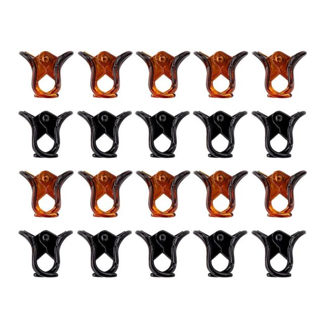 BRUSHWORKS MINI CLAW CLIPS plaukų žnypliukai (20 vnt.)