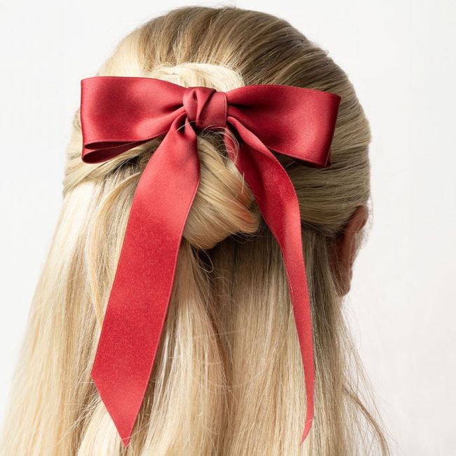 BRUSHWORKS SATIN HAIR BOW DUO plaukų segtukai (2 vnt.)
