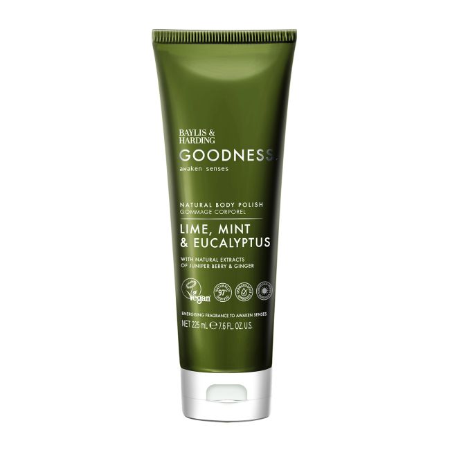 BAYLIS & HARDING GOODNESS LIME, MINT & EUCALYPTUS kūno šveitiklis, 225 ml