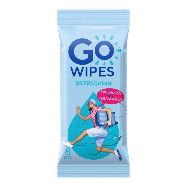 GOWIPES REFRESHING drėgnos servetėlės (8 vnt.)