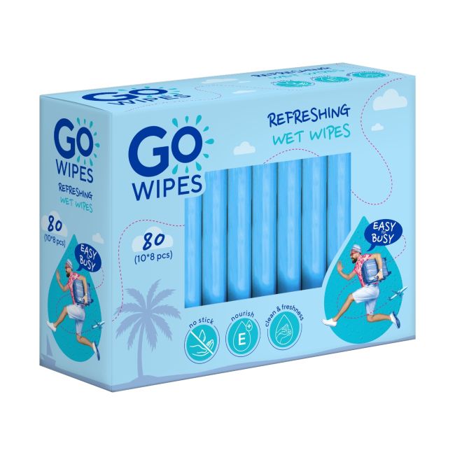 GOWIPES REFRESHING drėgnos servetėlės (8 vnt.)