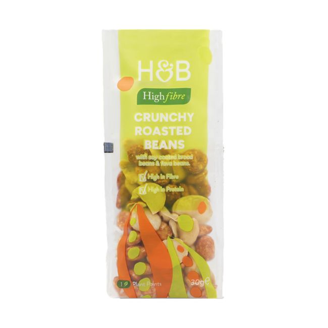 H&B traškios skrudintos pupelės, 30 g