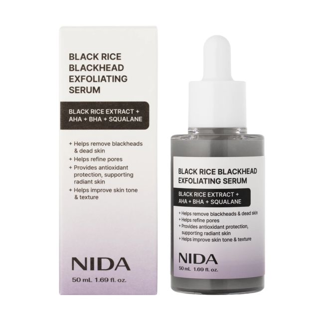 NIDA BLACK RICE BLACKHEAD EXFOLIATING veido serumas, 50 ml