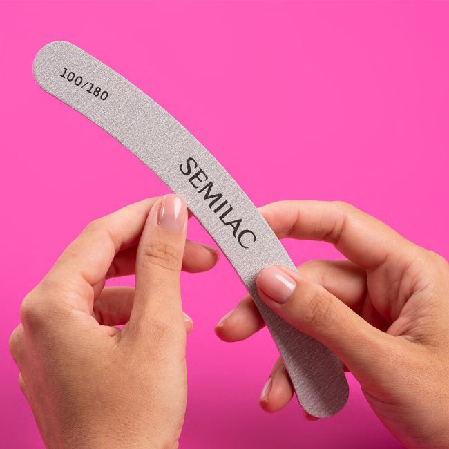SEMILAC100/180 BANANA dvipusė nagų dildė
