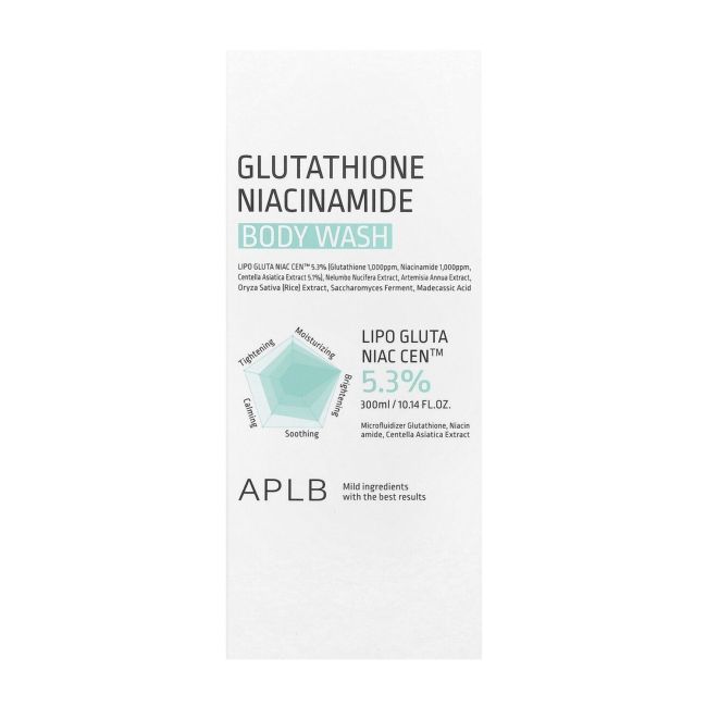 APLB GLUTATHIONE NIACINAMIDE kūno prausiklis, 300 ml