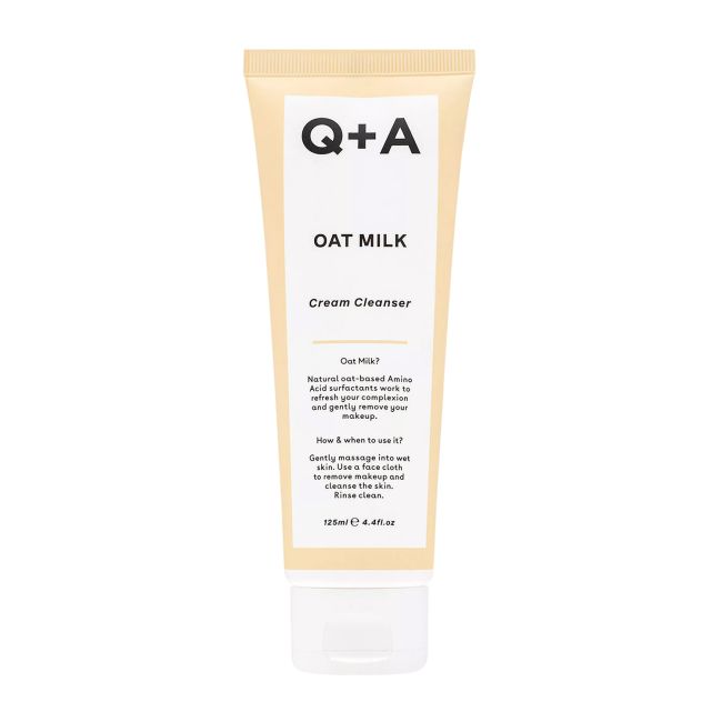 Q+A OAT MIL kreminis veido prausiklis, 125 ml