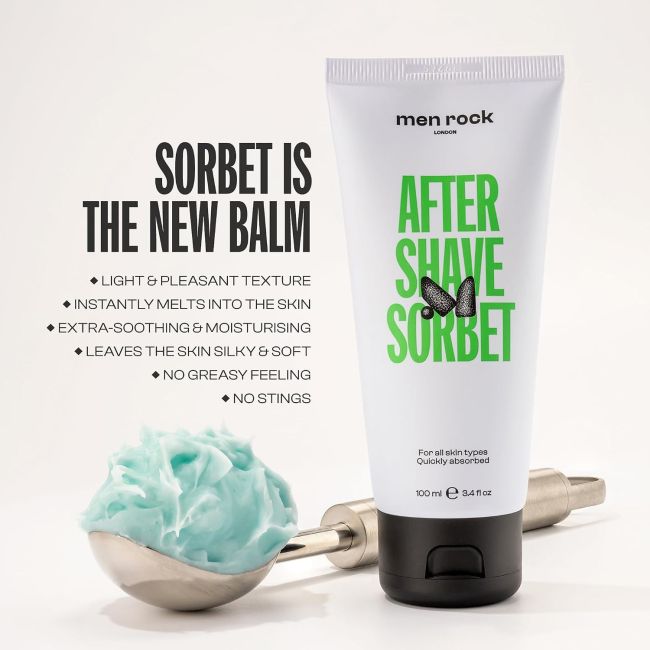 MEN ROCK ALL SKIN kremas šerbetas po skutimosi, 100 ml