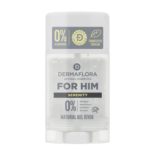 DERMAFLORA FOR HIM 0% SERENITY pieštukinis želė dezodorantas, 50 ml