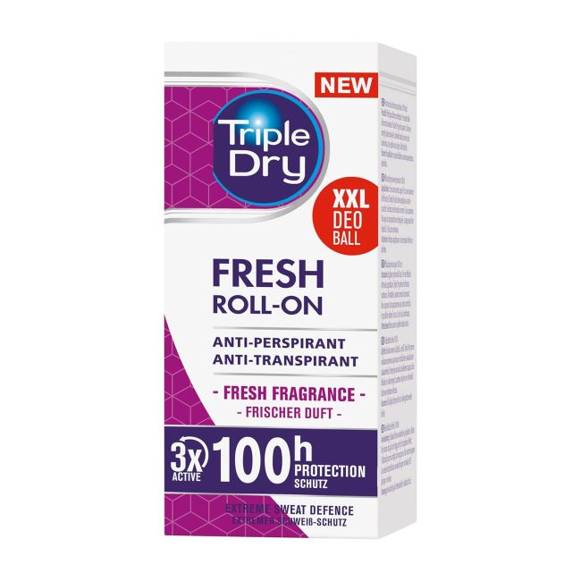 TRIPLE DRY FRESH FRAGRANCE rutulinis dezodorantas, 50 ml