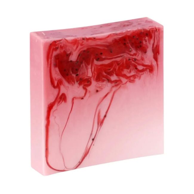 BADEFEE GLYCERINE STRAWBERRY - RHUBARB muilas, 100 g