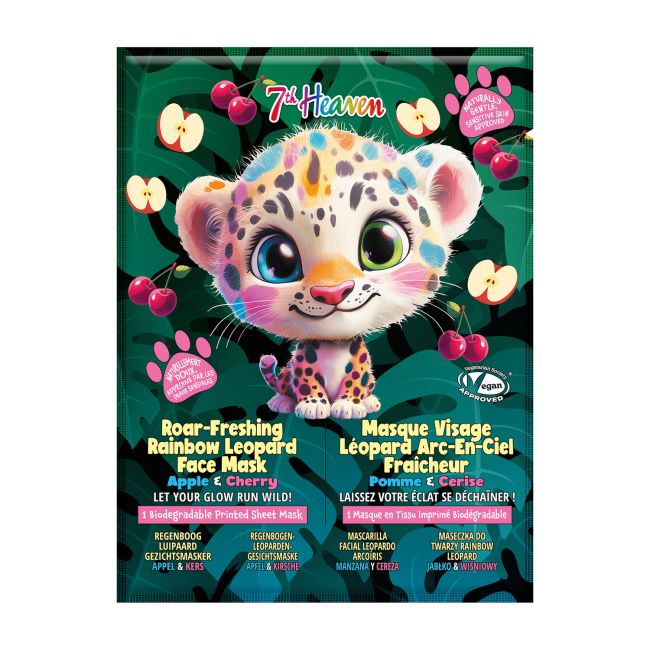 7TH HEAVEN RAINBOW LEOPARD veido kaukė