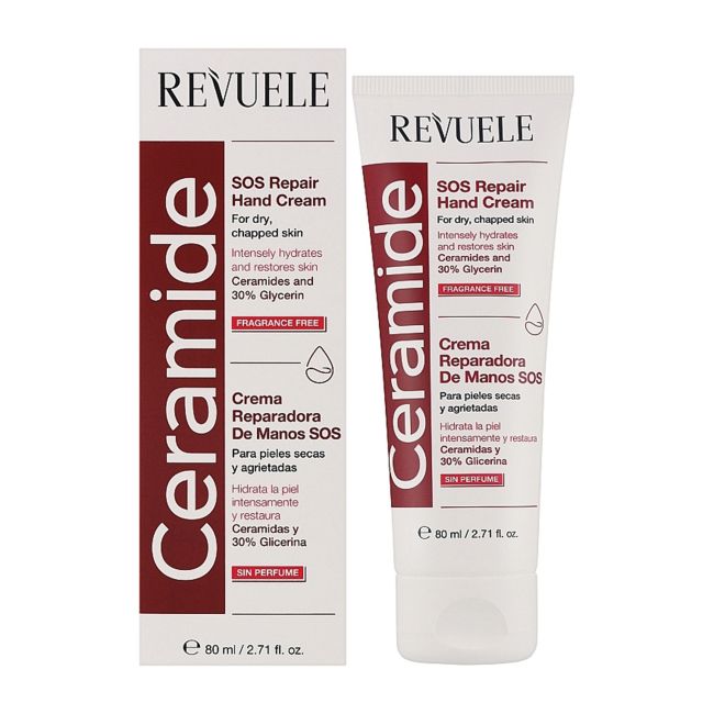 REVUELE CERAMIDE SOS REPAIR rankų kremas, 80 ml