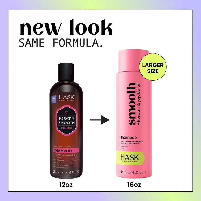 HASK SMOOTH KERATIN JOJOBA plaukų šampūnas, 473 ml