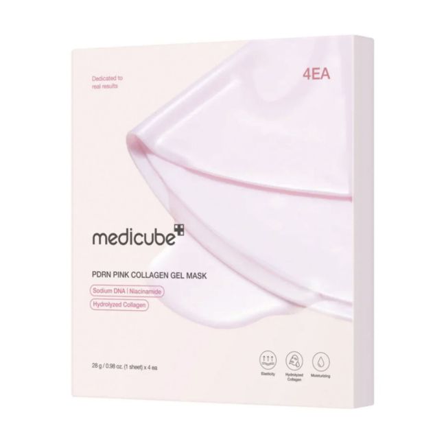 MEDICUBE PDRN PINK COLLAGEN GEL veido kaukės (4 X 28 g)
