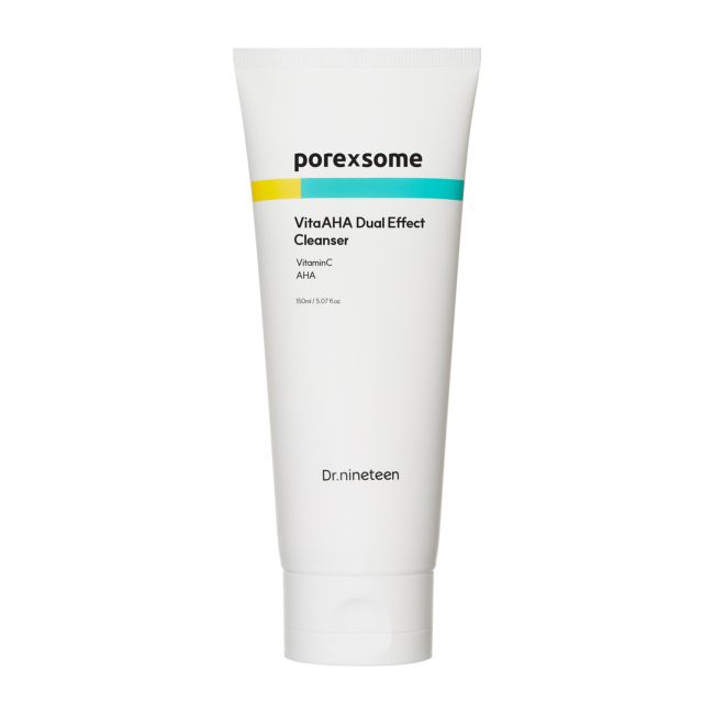 DR.NINETEEN POREXSOME VITAAHA DUAL EFFECT veido prausiklis, 150 ml