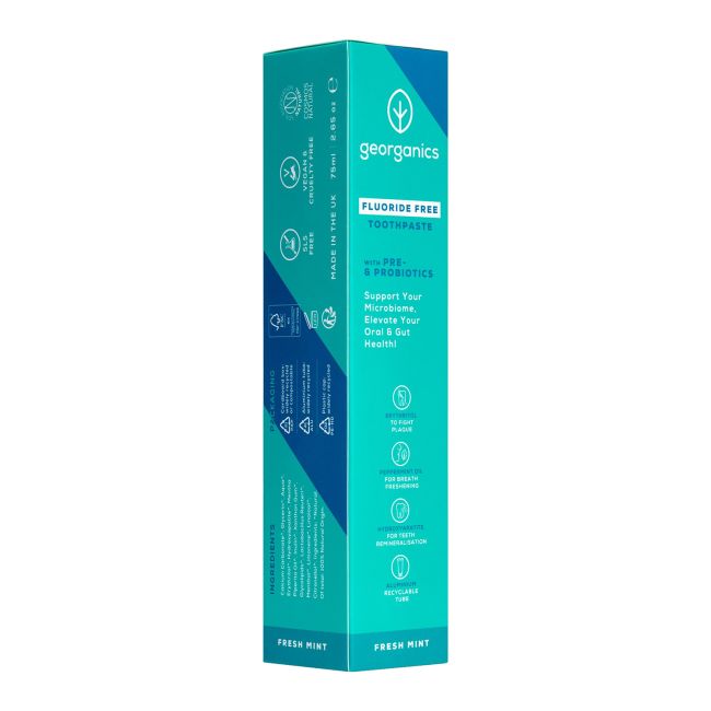 GEORGANICS PRE - & PROBIOTICS FRESH MINT dantų pasta, 75 ml