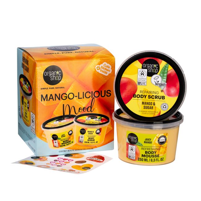 ORGANIC SHOP MANGO-LICIOUS MOOD kūno priežiūros priemonių rinkinys