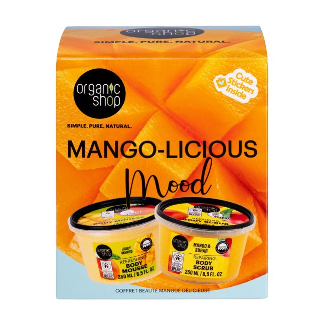 ORGANIC SHOP MANGO-LICIOUS MOOD kūno priežiūros priemonių rinkinys