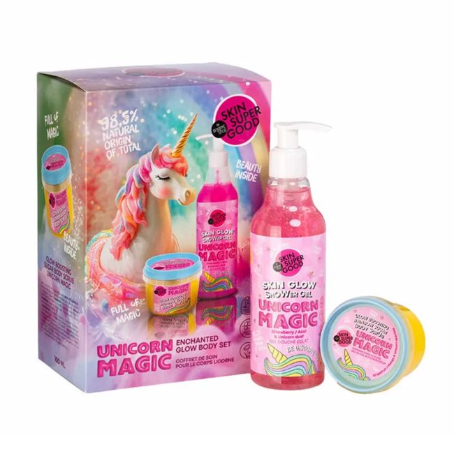 SKIN SUPER GOOD UNICORN MAGIC ENCHANTED GLOW kūno priežiūros priemonių rinkinys