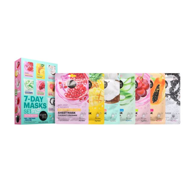 ORGANIC SHOP 7 - DAY veido kaukių rinkinys