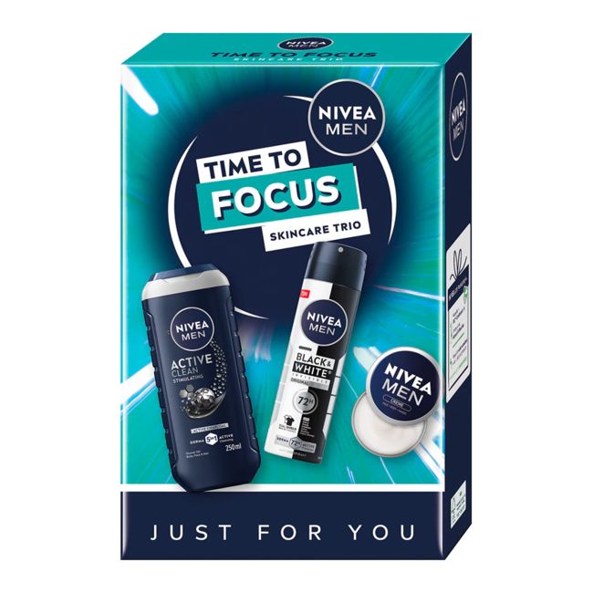 NIVEA MEN TIME TO FOCUS vyrų kosmetikos rinkinys