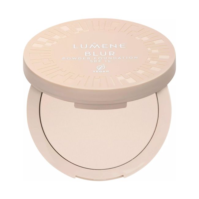 LUMENE BLUR SPF15 kompaktinė pudra ir makiažo pagrindas, 10 g