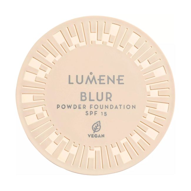 LUMENE BLUR SPF15 kompaktinė pudra ir makiažo pagrindas, 10 g