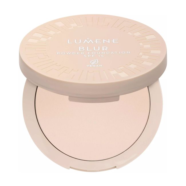 LUMENE BLUR SPF15 kompaktinė pudra ir makiažo pagrindas, 10 g