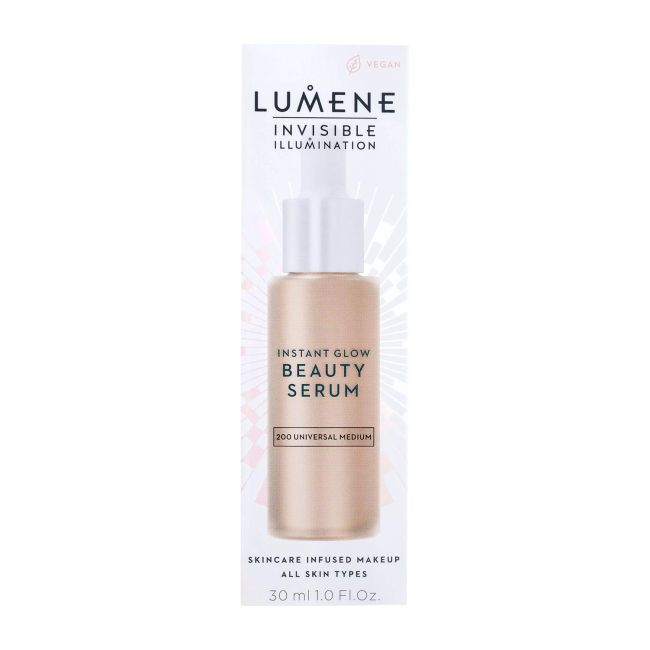 LUMENE INSTANT GLOW BEAUTY SERUM serumas - makiažo pagrindas, 30 ml