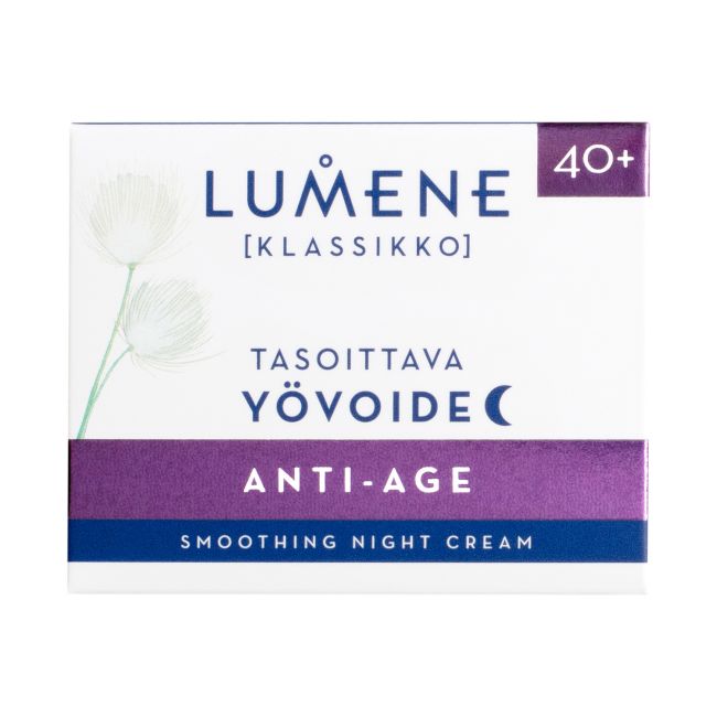 LUMENE KLASIKKO 40+ SMOOTH naktinis veido kremas, 50 ml