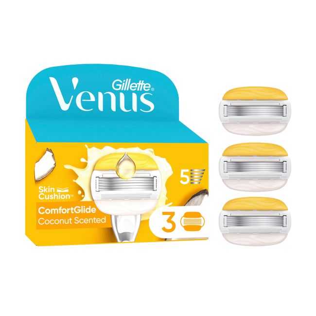 GILLETTE VENUS COCONUT keičiamosios skustuvo galvutės (3 vnt.)