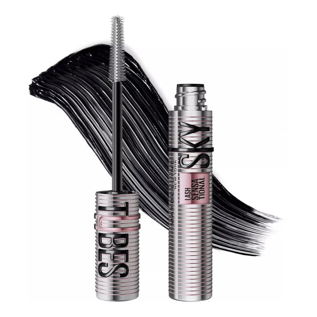 MAYBELLINE LASH SENSATIONAL SKY TUBES VERY BLACK blakstienų tušas, 7ml
