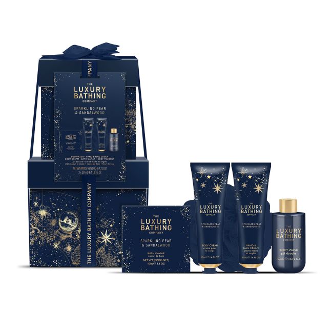 LUXURY BATHING SPARKLING PEAR & SANDALWOOD dovanų rinkinys