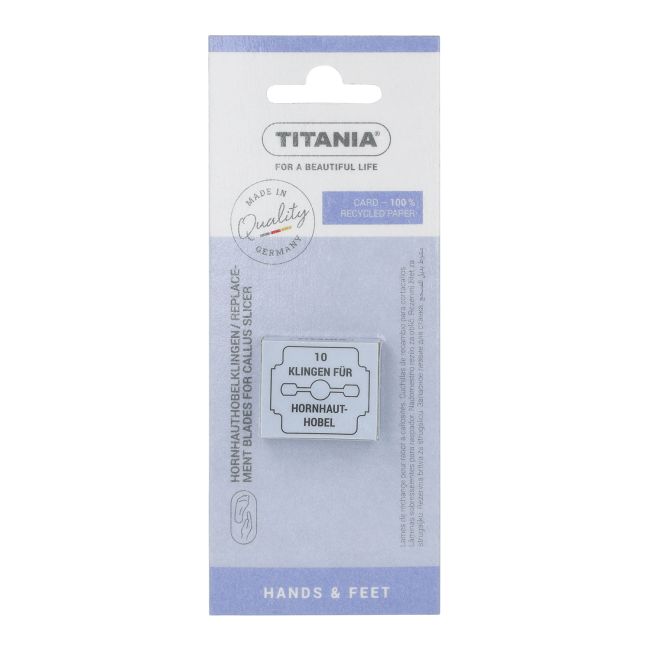 TITANIA HANDS&FEET 3100/1X10K pedikiūro peiliai, 10 vnt