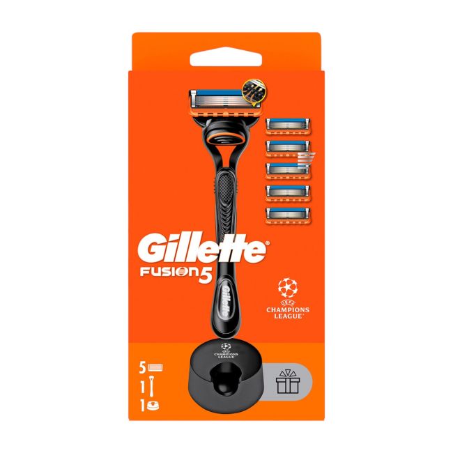 GILLETTE FUSION5 skustuvas + keičiamosios galvutės (5 vnt.)