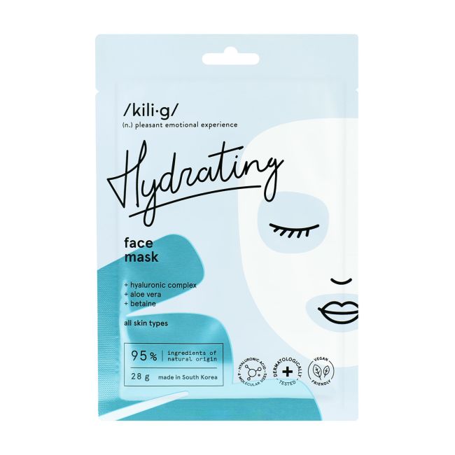 KILING HYDRATING lakštinė veido kaukė, 28 g