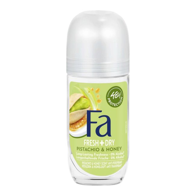 FA FRESH + DRY PISTACHIO & HONEY rutulinis dezodorantas, 50 ml
