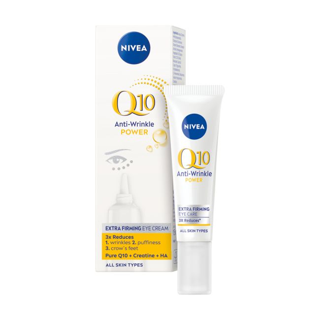 NIVEA Q10 POWER stangrinamasis akių srities kremas nuo raukšlių, 15 ml