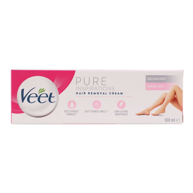 VEET PURE INSPIRATIONS kojų ir kūno depiliacinis kremas, 100 ml