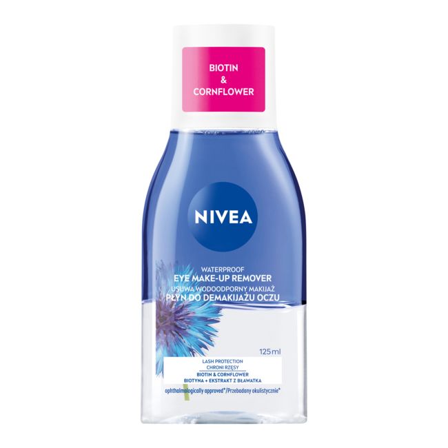 NIVEA dvifazis vandeniui atsparus akių makiažo valiklis, 125 ml