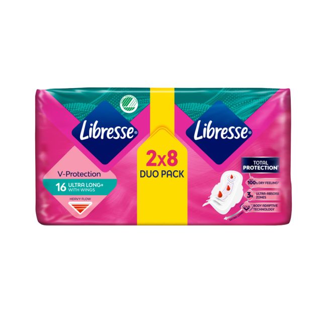 LIBRESSE LONG WING higieniniai paketai (16 vnt.)