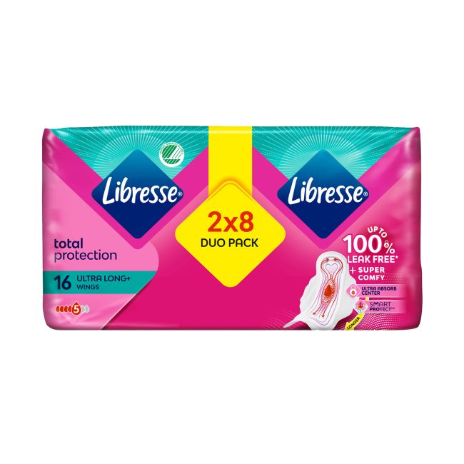 LIBRESSE LONG WING higieniniai paketai (16 vnt.)