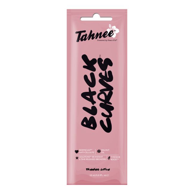TAHNEE BLACK CURVES soliariumo įdegio losjonas, 15 ml