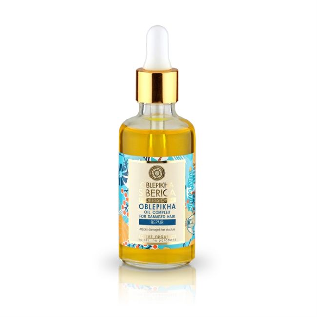 NATURA SIBERICA OBLEPIKHA pažeistų plaukų aliejus, 50 ml