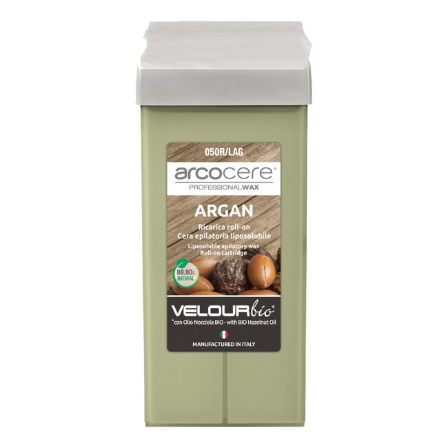 ARCOCERE VELOUR BIO ARGAN rutulinis depiliacinis kūno vaškas, 100 ml